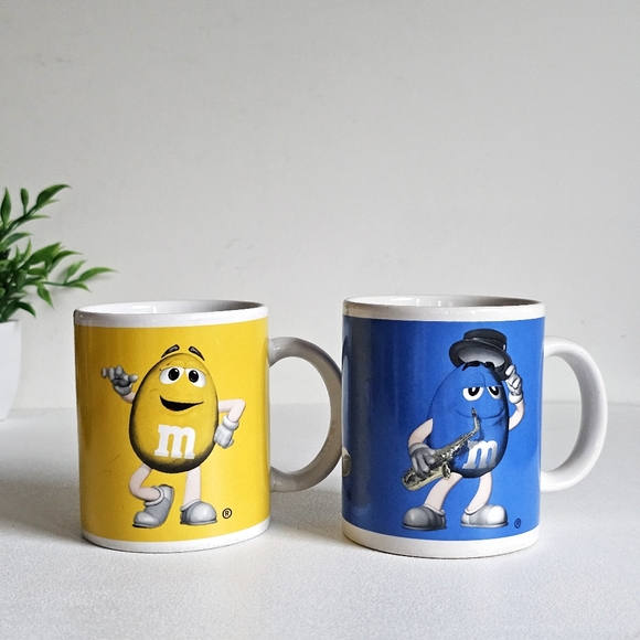 M&M'S | Dining | Vintage Set Of 2 Mms Character Collectible Coffee Mugs ...